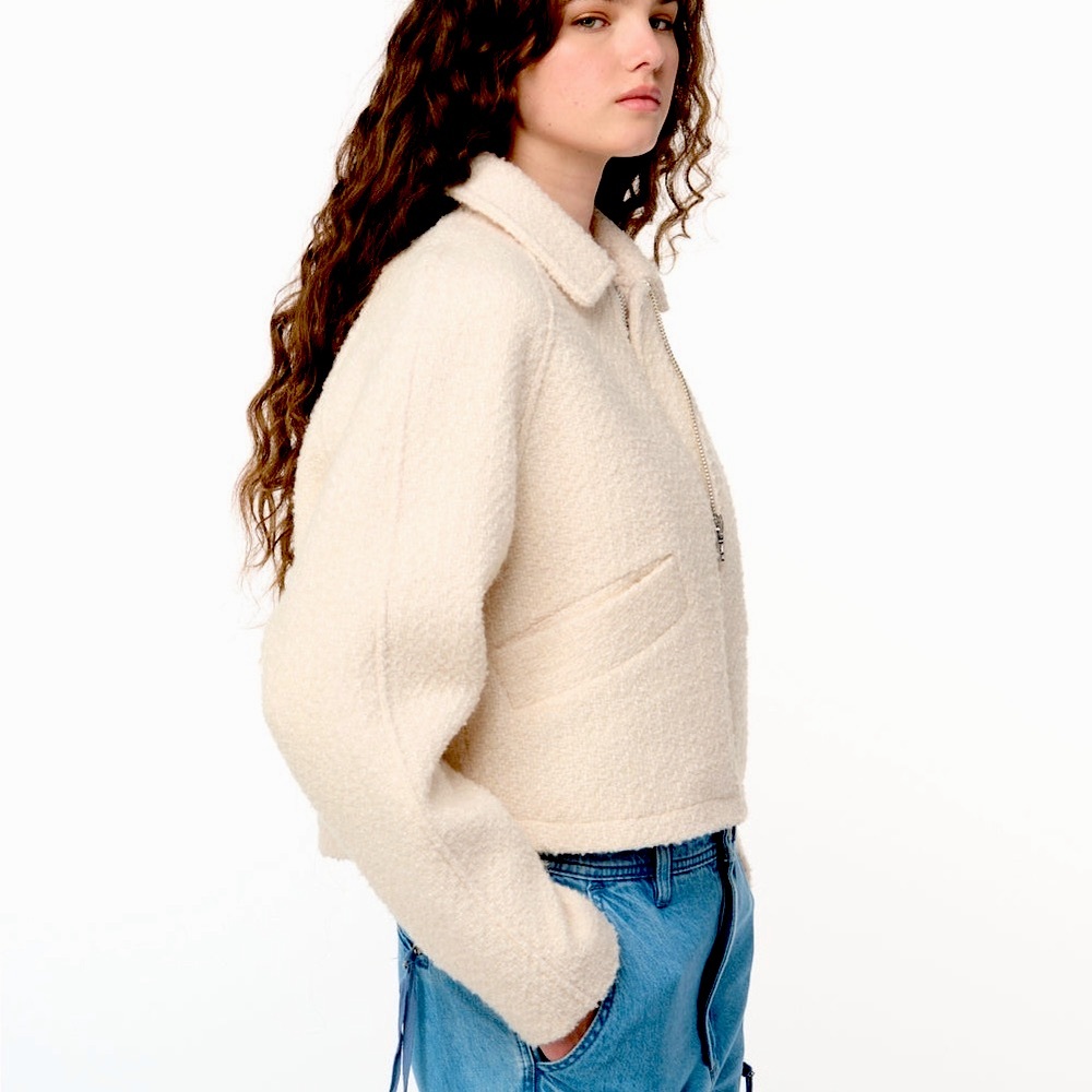 BLANKNYC Cropped Tweed Jacket Mint green